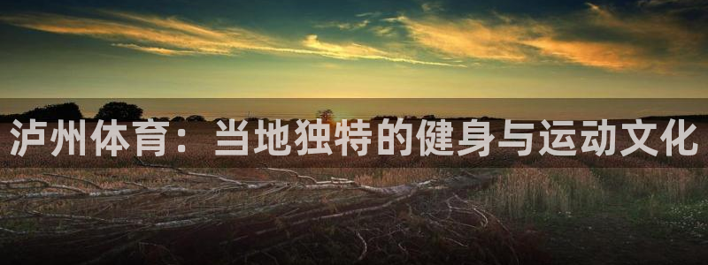 678体育知识：泸州体育：当地独特的健身与运动文化