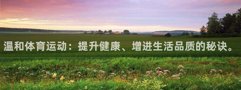 678体育官网地址：温和体育运动：提升健康、增进生活品质的秘诀。